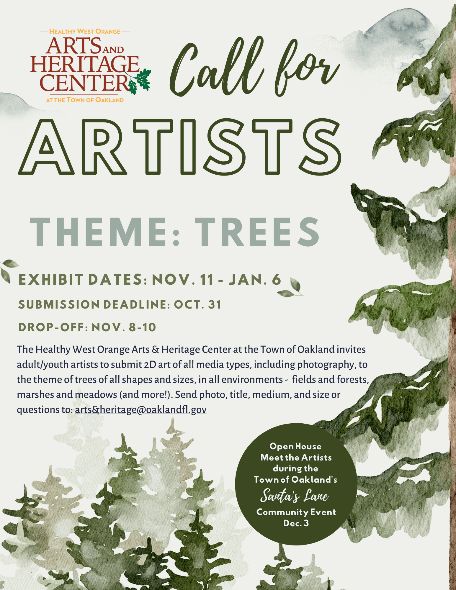 Call for Artists - Among the Oaks
