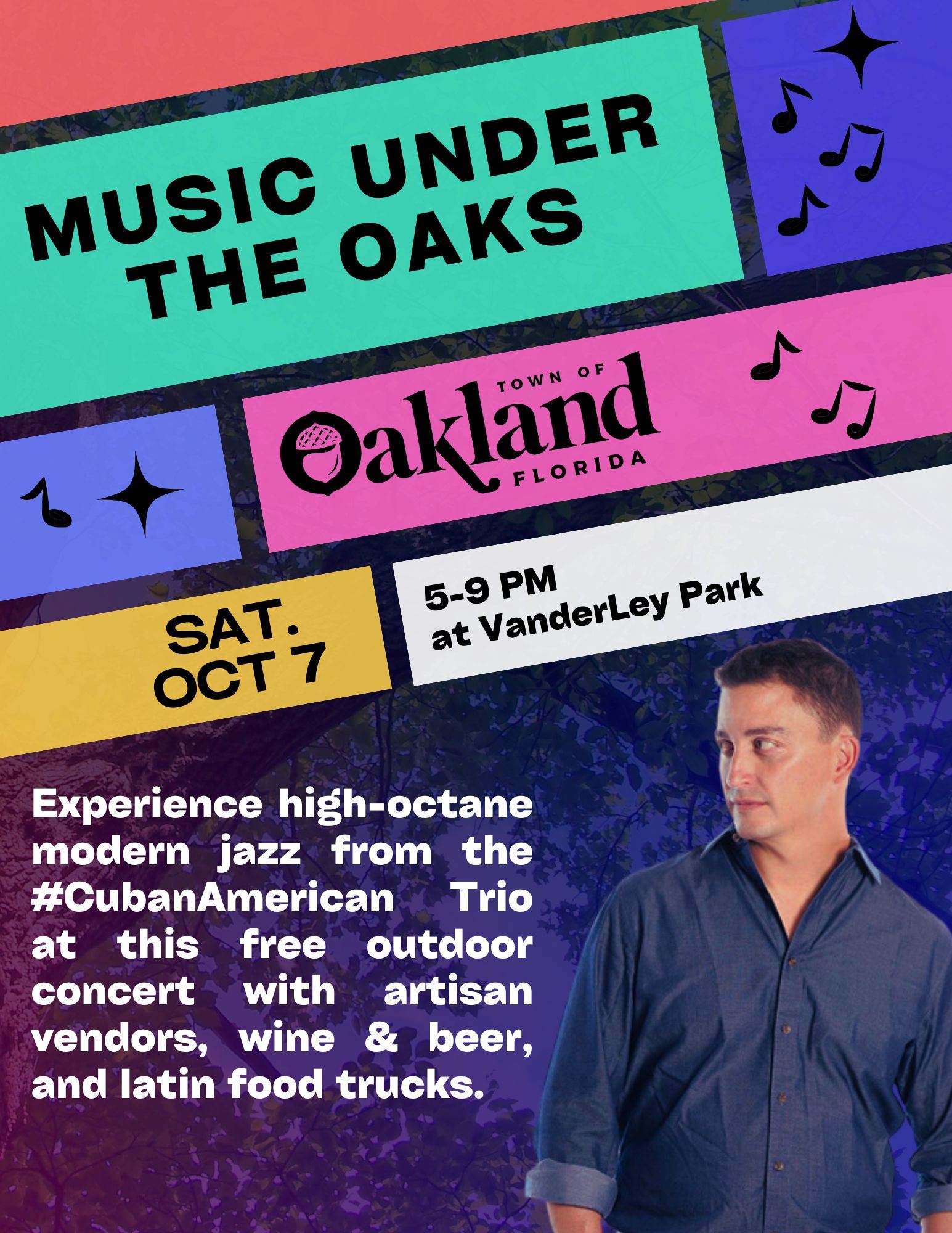 Music Under the Oaks Flyer 